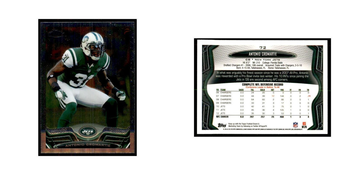 2013 Topps Chrome Antonio Cromartie Football Cards #72