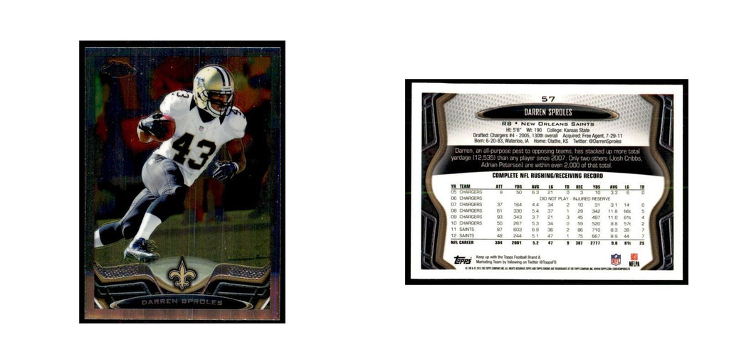 2013 Topps Chrome Darren Sproles Football Cards #57