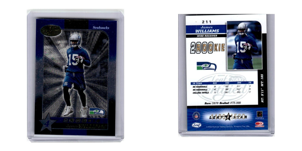 2000 Leaf Certified James Williams /1500 Seahawks #211
