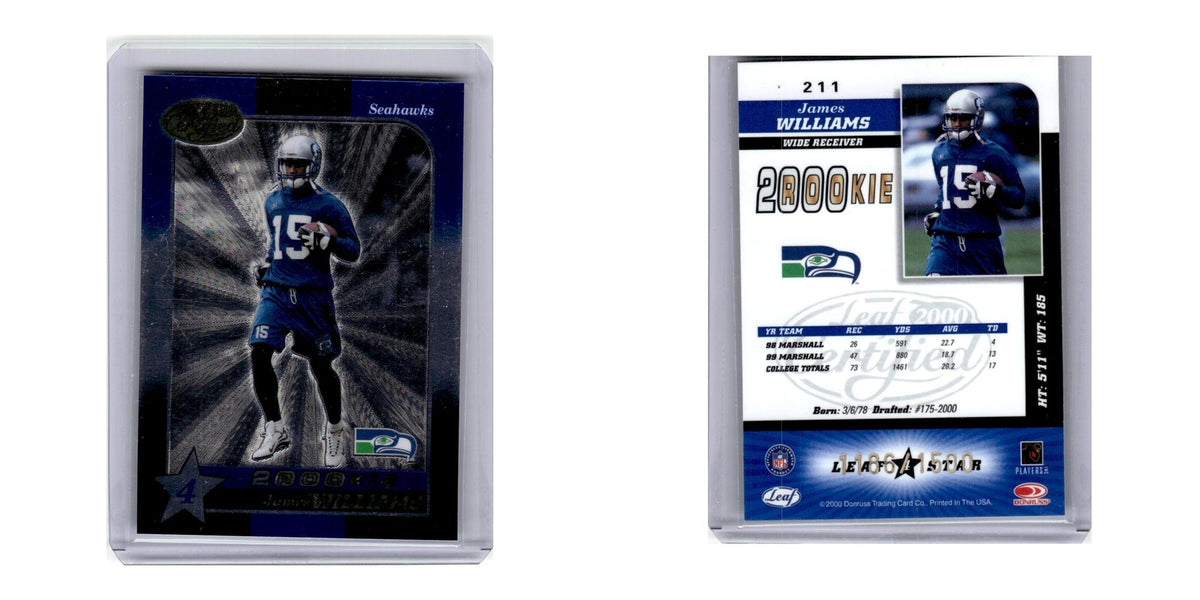 2000 Leaf Certified James Williams /1500 Seahawks #211