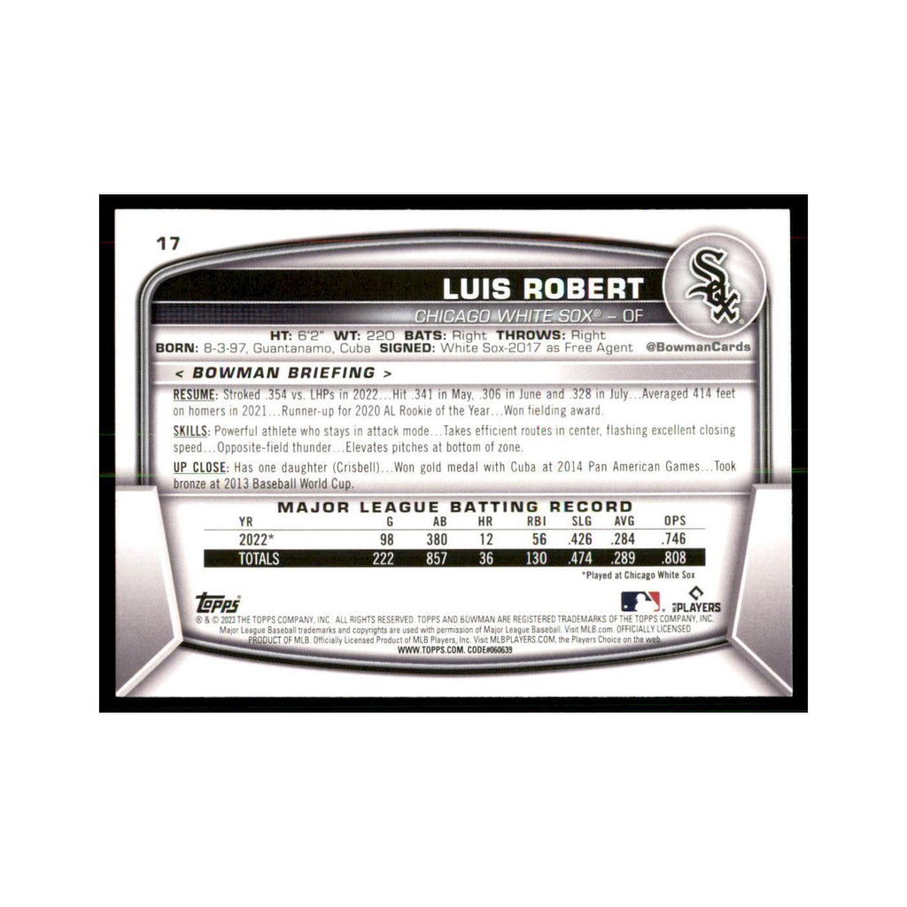 2023 Bowman Luis Robert Baseball Cards #17