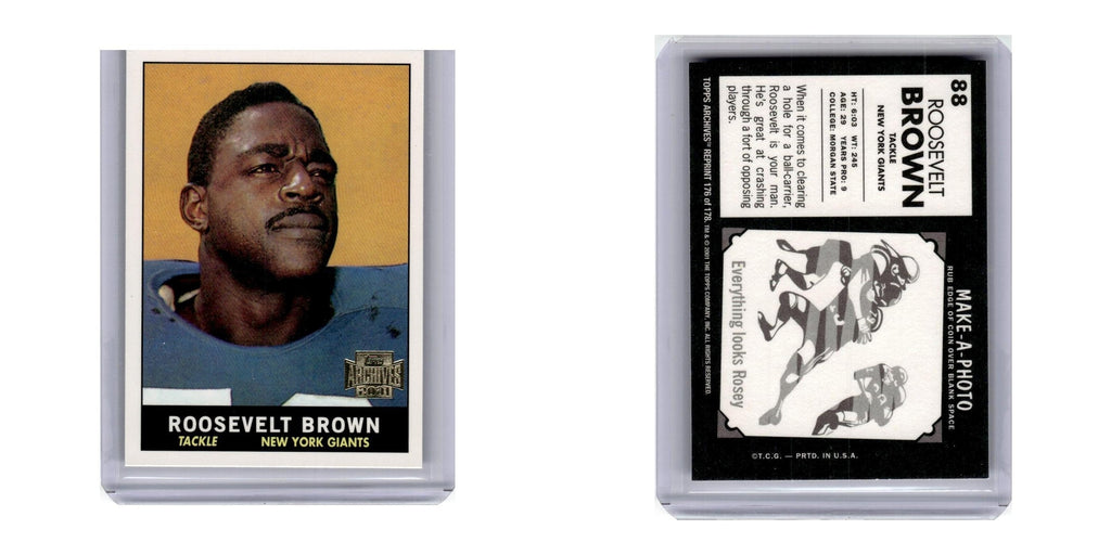 2001 Topps Archives Roosevelt Brown Giants #88
