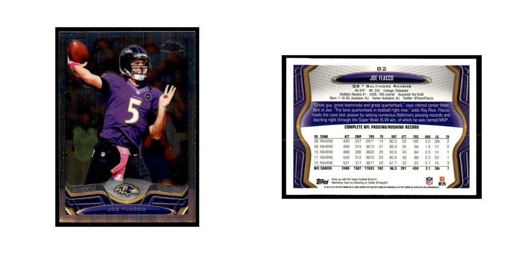 2013 Topps Chrome Joe Flacco Football Cards #82