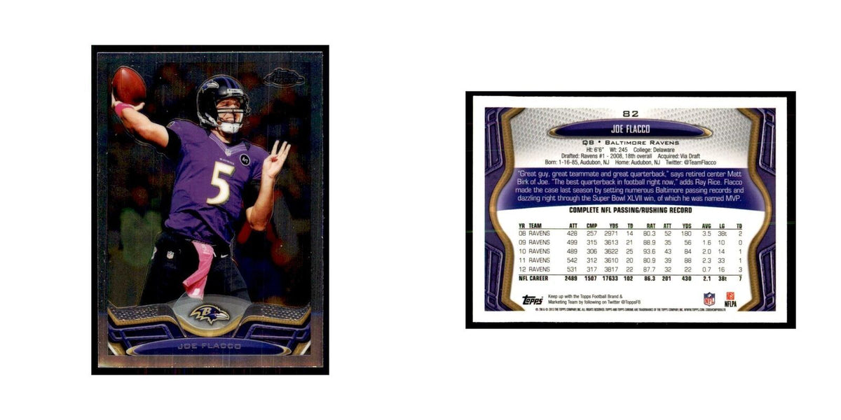 2013 Topps Chrome Joe Flacco Football Cards #82