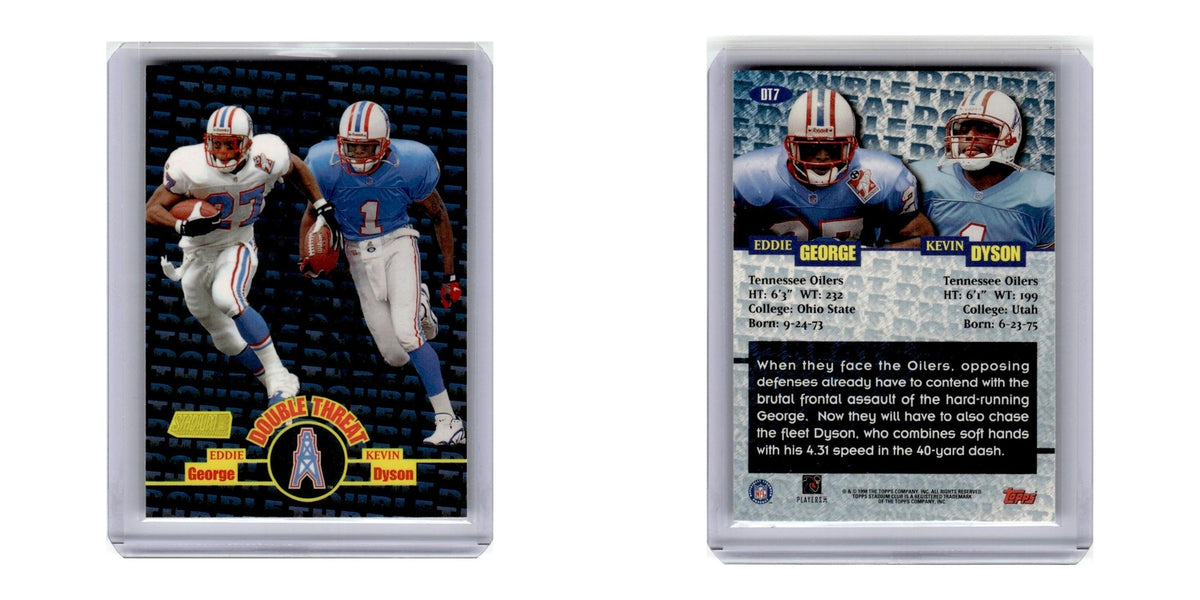 1998 Topps Stadium Club Eddie George Kevin Dyson Tennessee Oilers #DT7