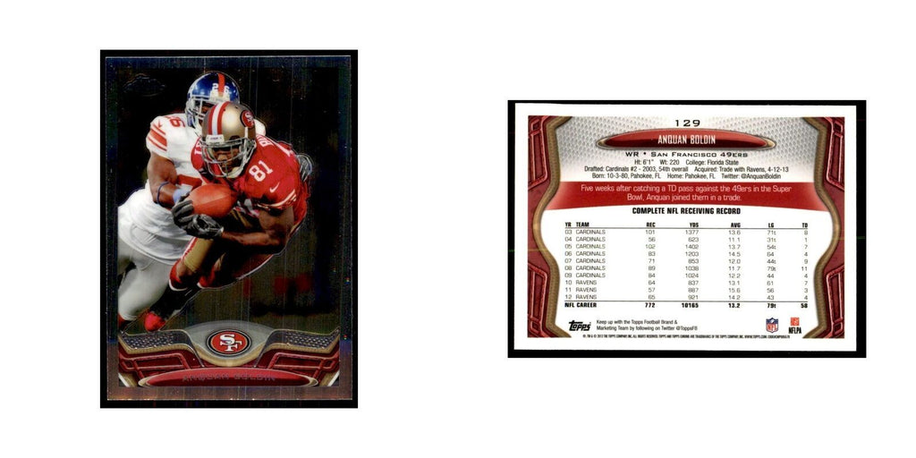 2013 Topps Chrome Anquan Boldin Football Cards #129