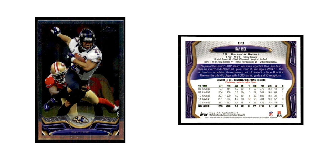 2013 Topps Chrome Ray Rice Football Cards #83