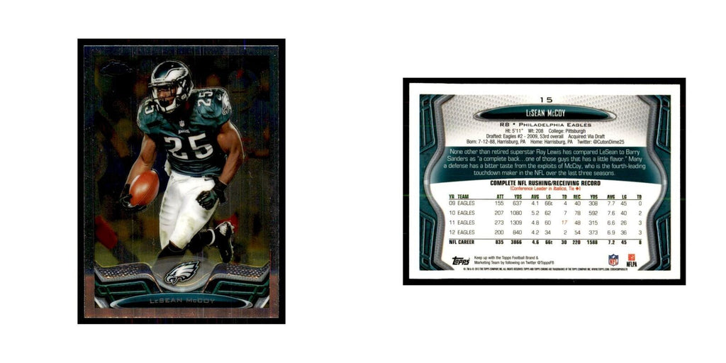 2013 Topps Chrome LeSean McCoy Football Cards #15