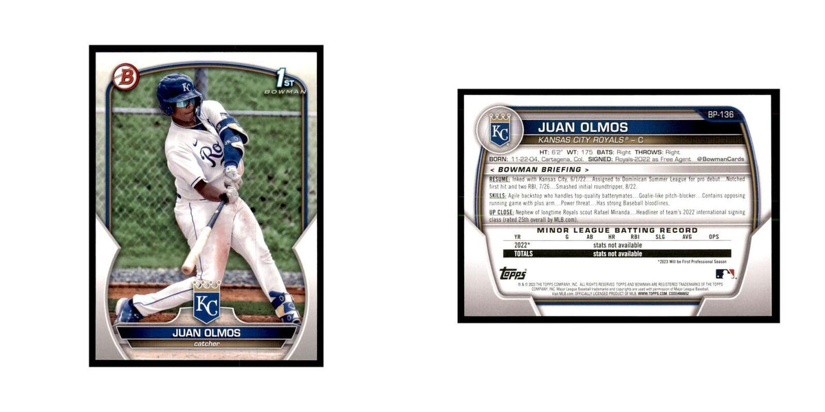 2023 Bowman Juan Olmos Bowman 1st Baseball Cards #BP-136