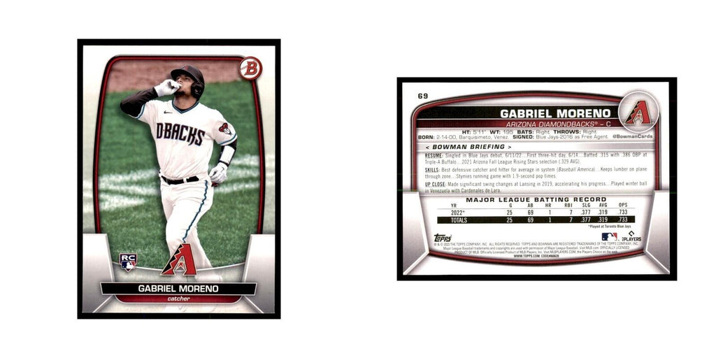 2023 Bowman Gabriel Moreno RC Baseball Cards #69
