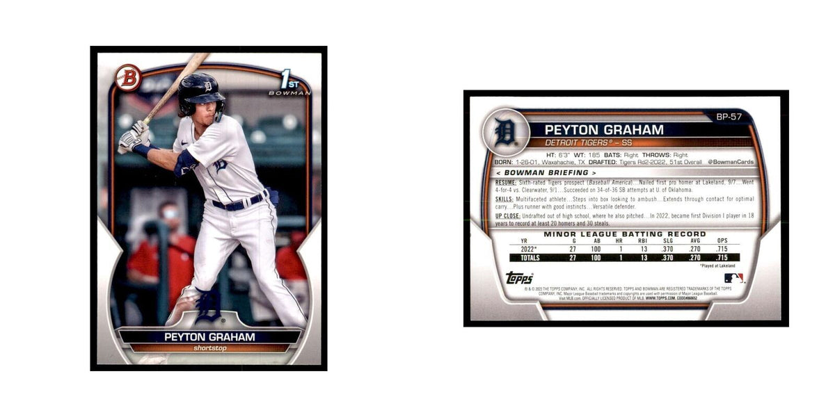 2023 Bowman Peyton Graham Bowman 1st Baseball Cards #BP-57