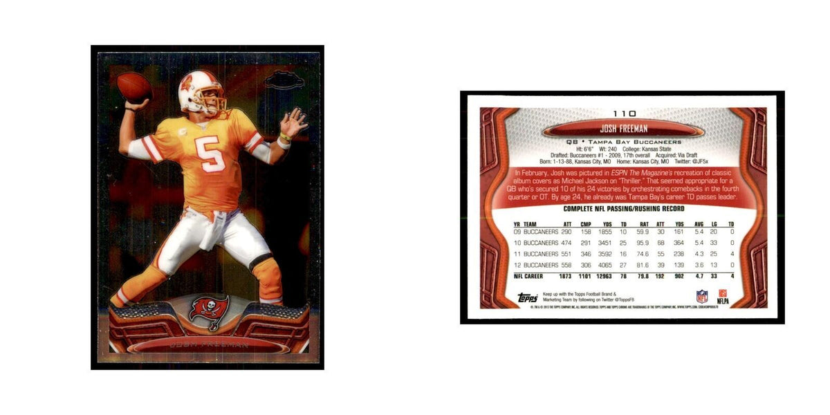 2013 Topps Chrome Josh Freeman Football Cards #110