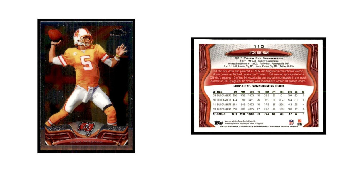 2013 Topps Chrome Josh Freeman Football Cards #110