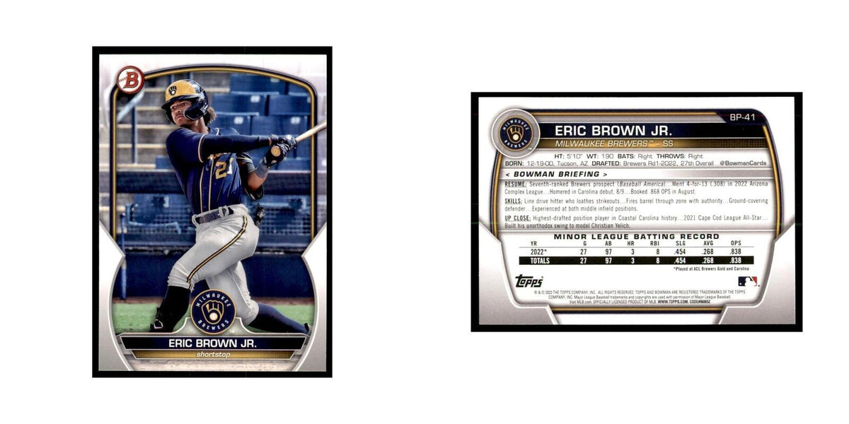 2023 Bowman Eric Brown Jr. Baseball Cards #BP-41