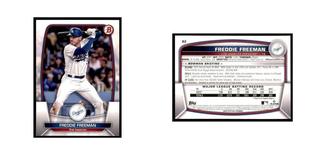 2023 Bowman Freddie Freeman Baseball Cards #82
