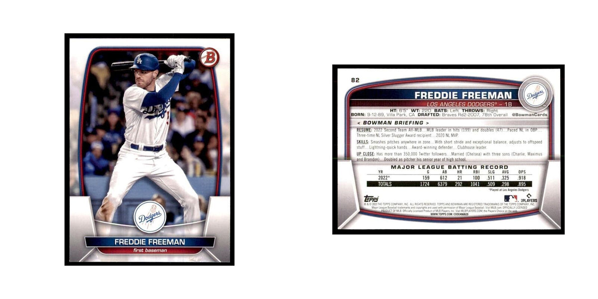 2023 Bowman Freddie Freeman Baseball Cards #82