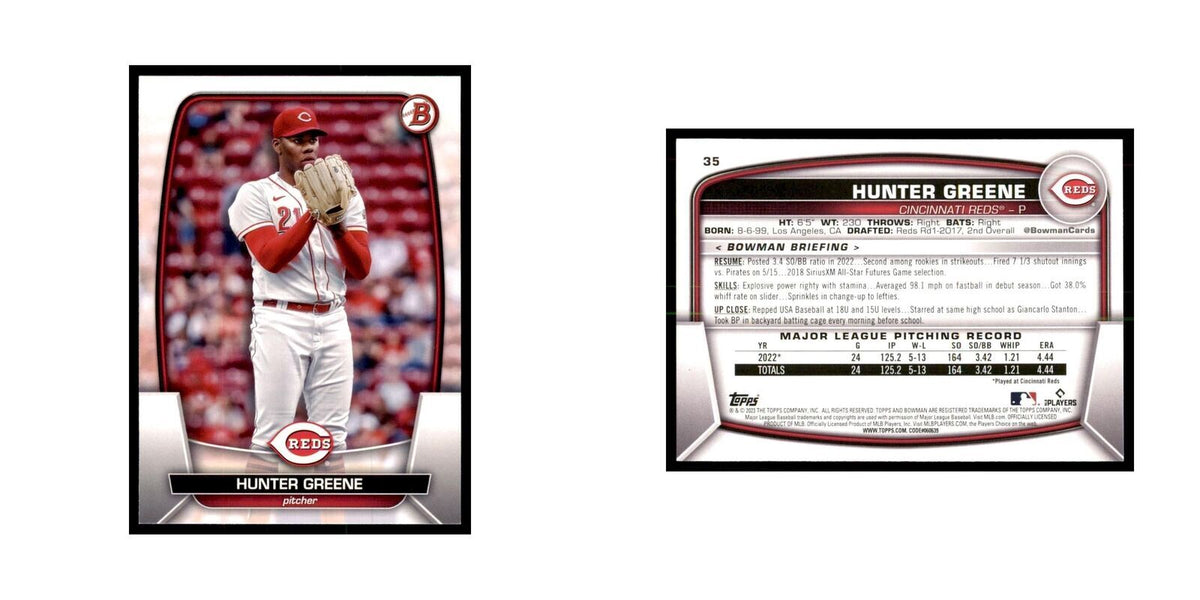 2023 Bowman Hunter Greene Baseball Cards #35