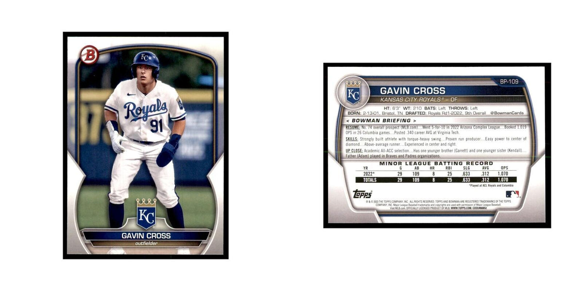 2023 Bowman Gavin Cross Baseball Cards #BP-109