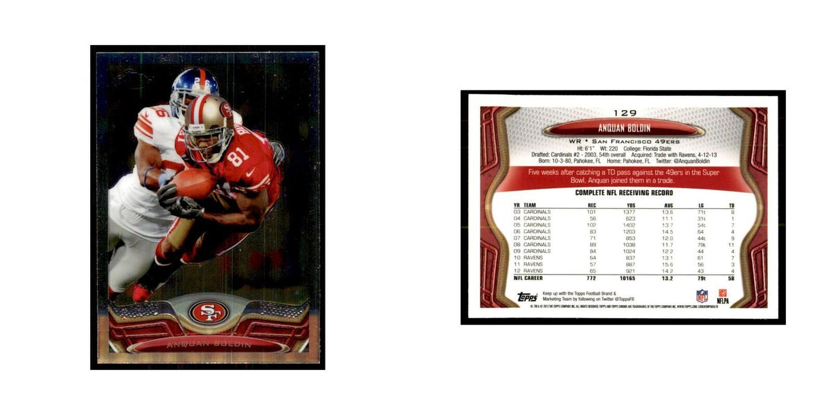 2013 Topps Chrome Anquan Boldin Football Cards #129