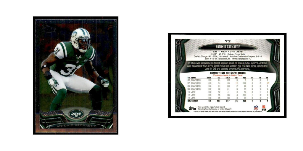 2013 Topps Chrome Antonio Cromartie Football Cards #72