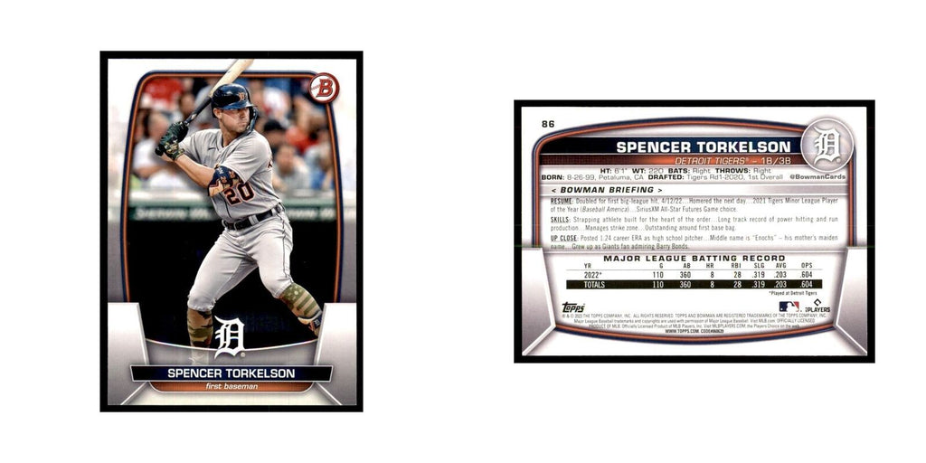 2023 Bowman Spencer Torkelson Baseball Cards #86