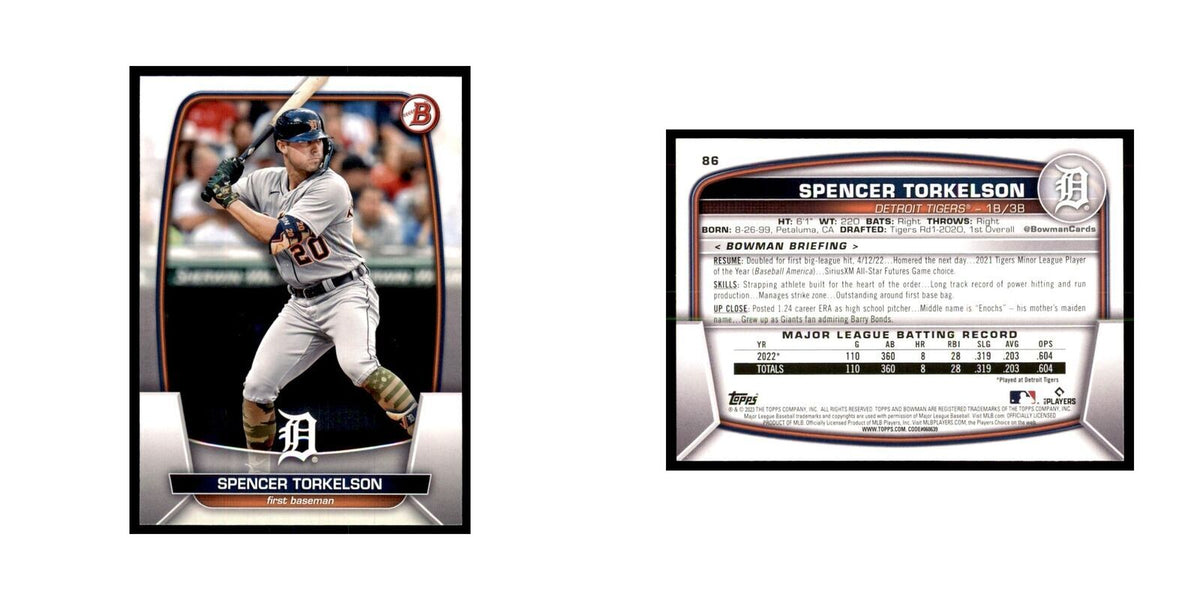 2023 Bowman Spencer Torkelson Baseball Cards #86