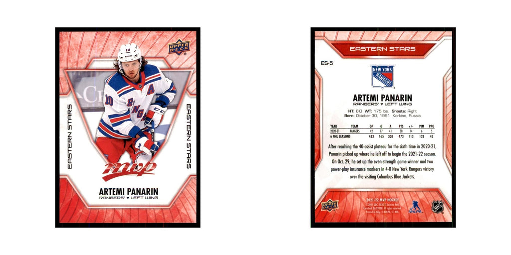 Artemi Panarin 2021 Upper Deck MVP #ES-5 Hockey Cards Hockey Card NM