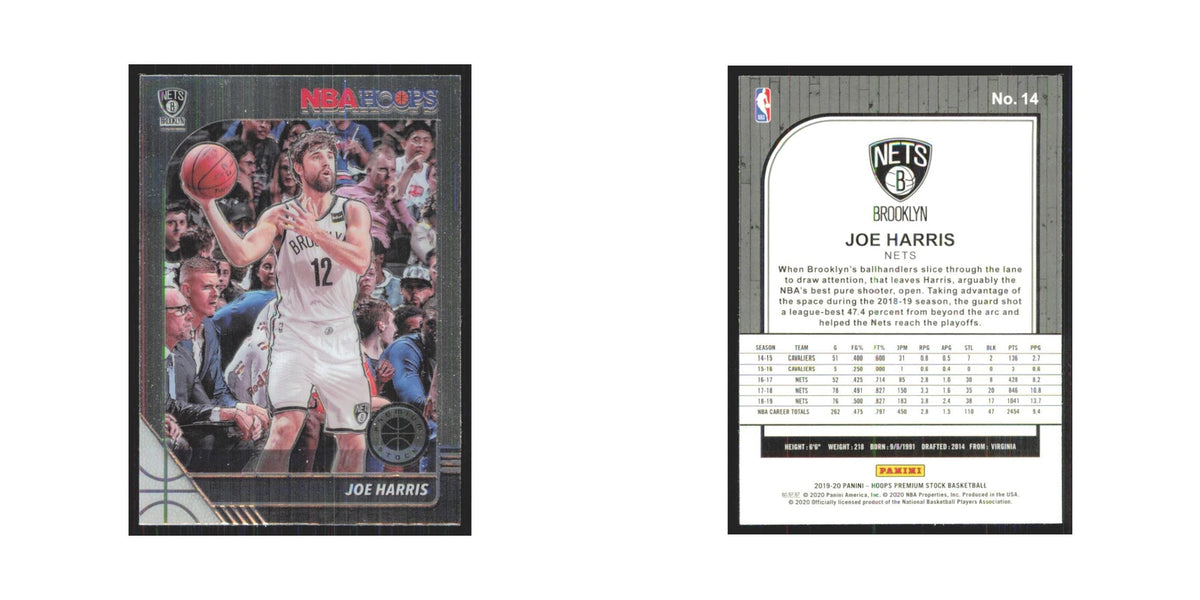Joe Harris 2019 NBA Hoops Premium #14 Brooklyn Nets Basketball Card NM