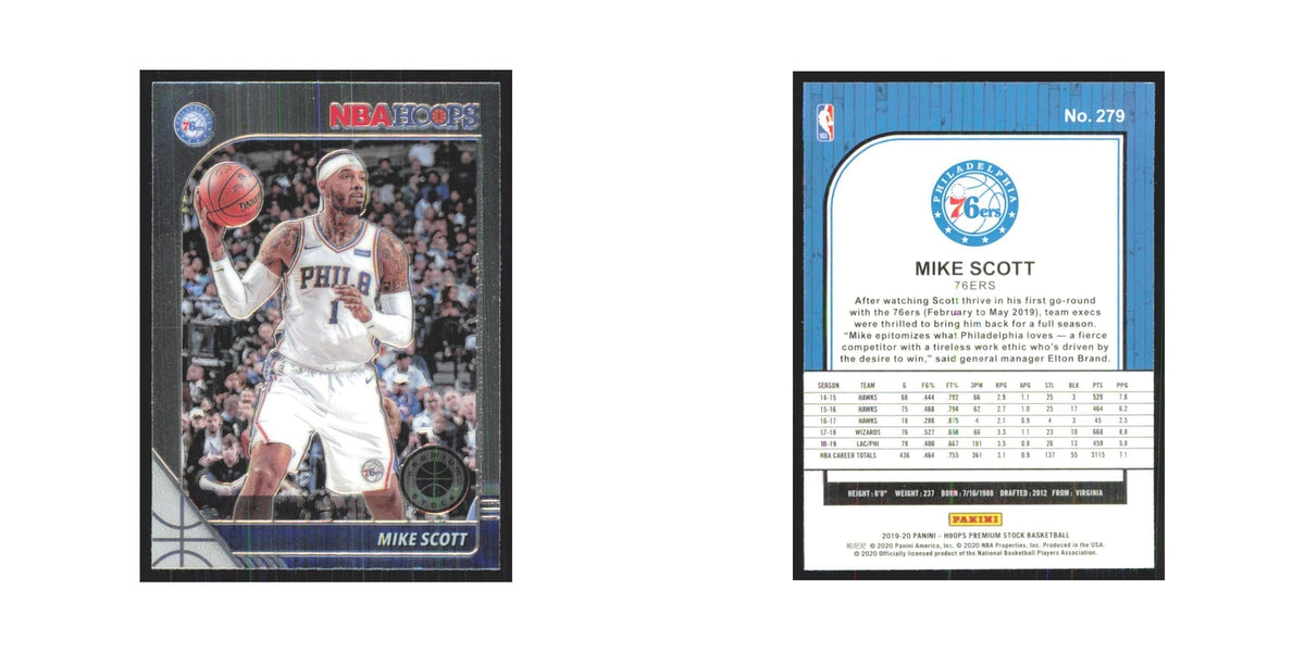 Mike Scott 2019 NBA Hoops Premium #279 Philadelphia 76ers Basketball Card NM