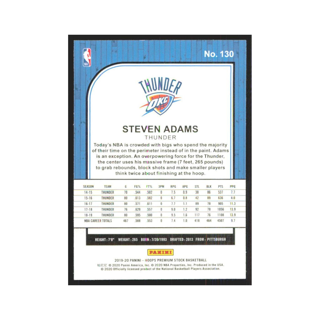 Steven Adams 2019 NBA Hoops Premium #130 Oklahoma City Thunder NM