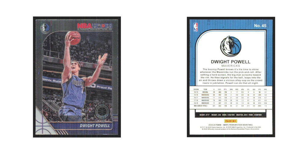 Dwight Powell 2019 NBA Hoops Premium #45 Dallas Mavericks Basketball Card NM