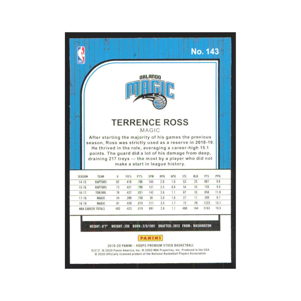Terrence Ross 2019 NBA Hoops Premium #143 Orlando Magic Basketball Card NM