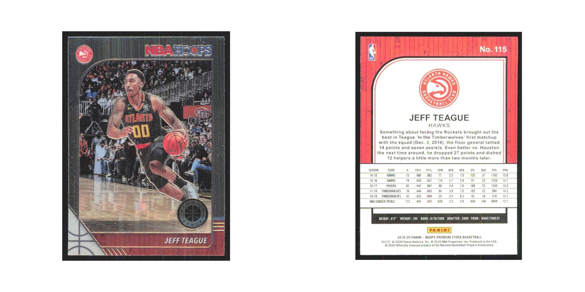 Jeff Teague 2019 NBA Hoops Premium #115 Minnesota Timberwolves NM