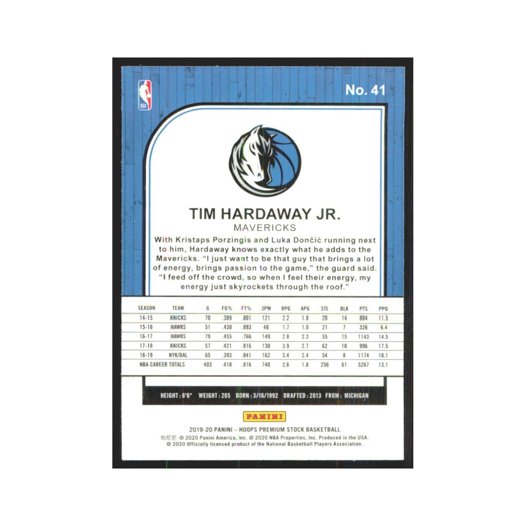 Tim Hardaway Jr. 2019 NBA Hoops Premium #41 Dallas Mavericks Basketball Card NM
