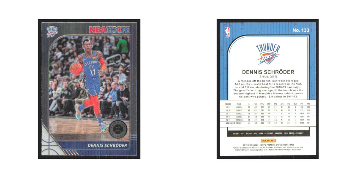 Dennis Schroder 2019 NBA Hoops Premium #133 Oklahoma City Thunder NM