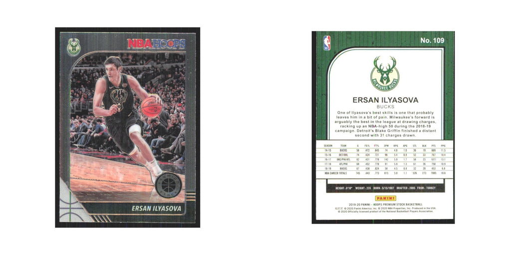 Ersan Ilyasova 2019 NBA Hoops Premium #109 Milwaukee Bucks Basketball Card NM