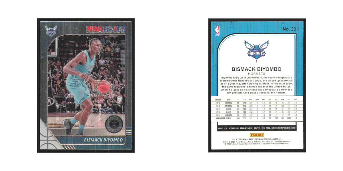 Bismack Biyombo 2019 NBA Hoops Premium #23 Charlotte Hornets Basketball Card NM