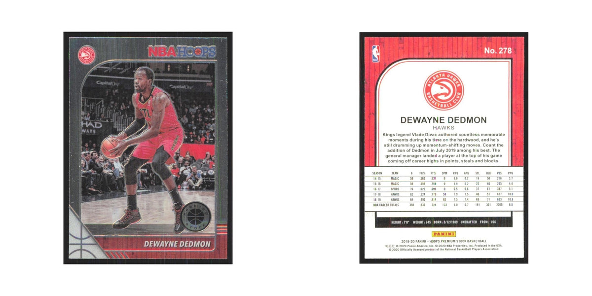 Dewayne Dedmon 2019 NBA Hoops Premium #278 Atlanta Hawks Basketball Card NM