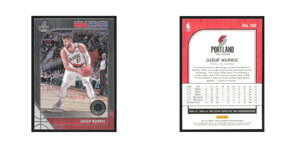 Jusuf Nurkic 2019 NBA Hoops Premium #162 Portland Trail Blazers NM
