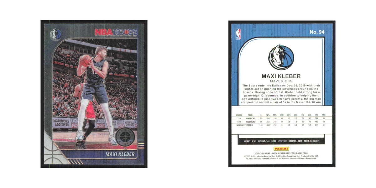 Maxi Kleber 2019 NBA Hoops Premium #94 Dallas Mavericks Basketball Card NM