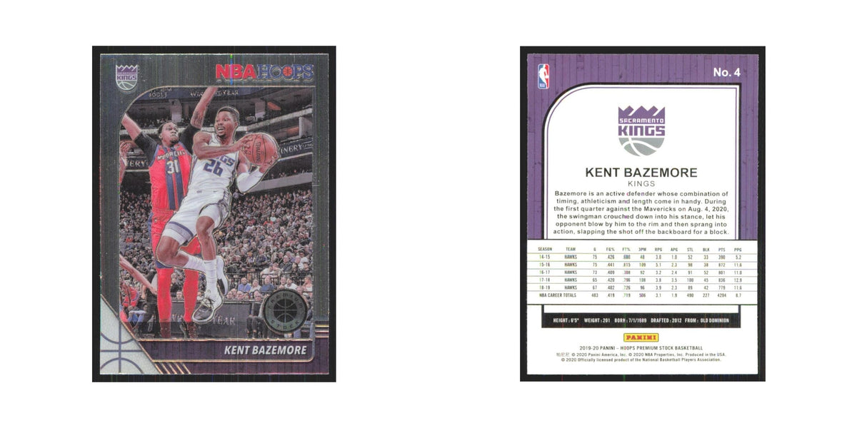 Kent Bazemore 2019 NBA Hoops Premium #4 Sacramento Kings Basketball Card NM