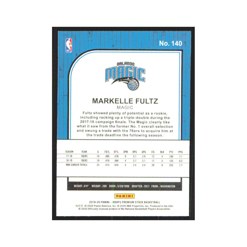 Markelle Fultz 2019 NBA Hoops Premium #140 Orlando Magic Basketball Card NM