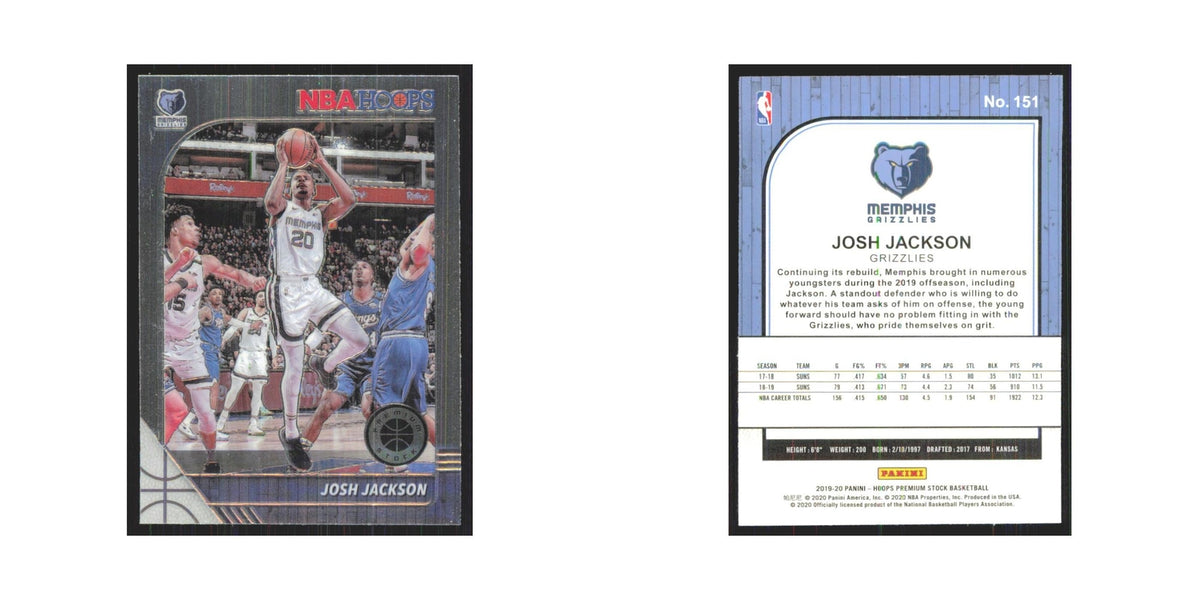 Josh Jackson 2019 NBA Hoops Premium #151 Memphis Grizzlies Basketball Card NM