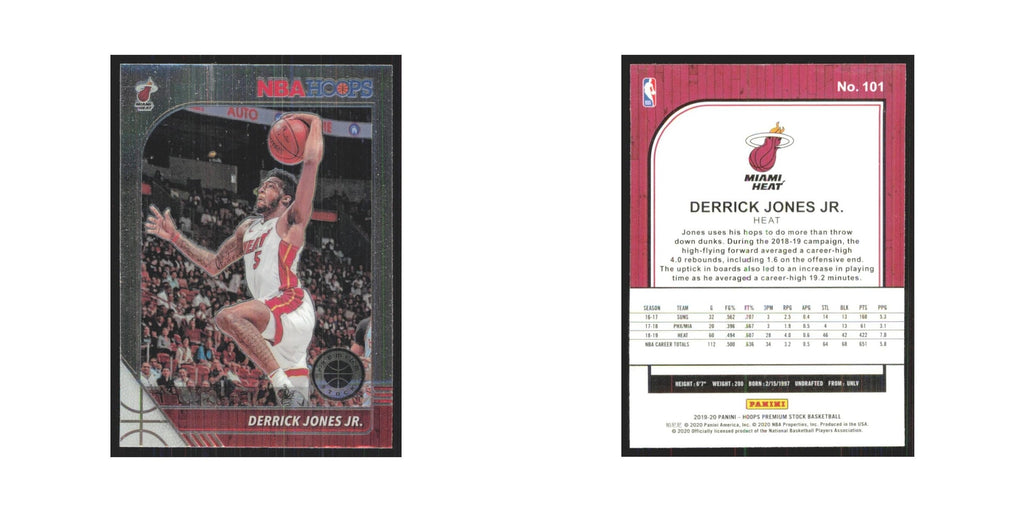Derrick Jones Jr. 2019 NBA Hoops Premium #101 Miami Heat Basketball Card NM