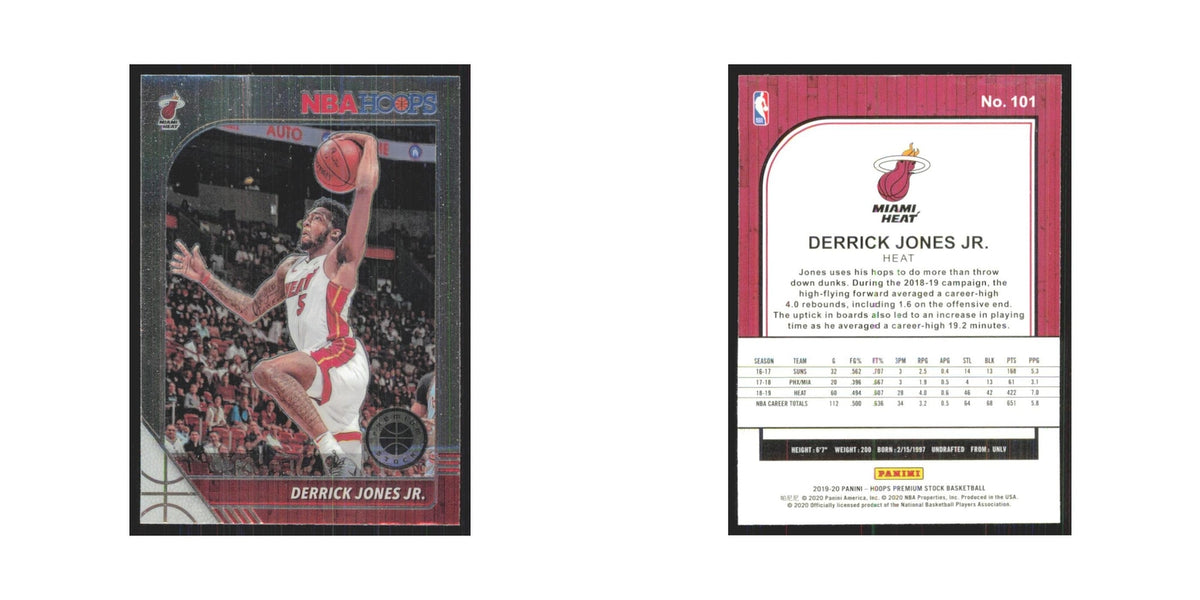 Derrick Jones Jr. 2019 NBA Hoops Premium #101 Miami Heat Basketball Card NM