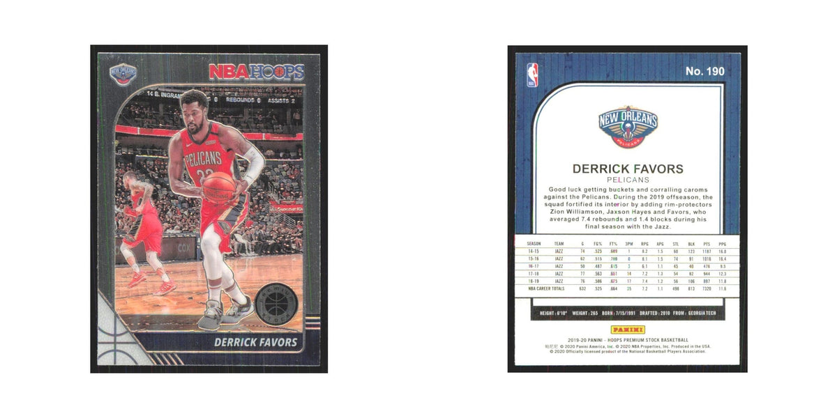 Derrick Favors 2019 NBA Hoops Premium #190 New Orleans Pelicans NM