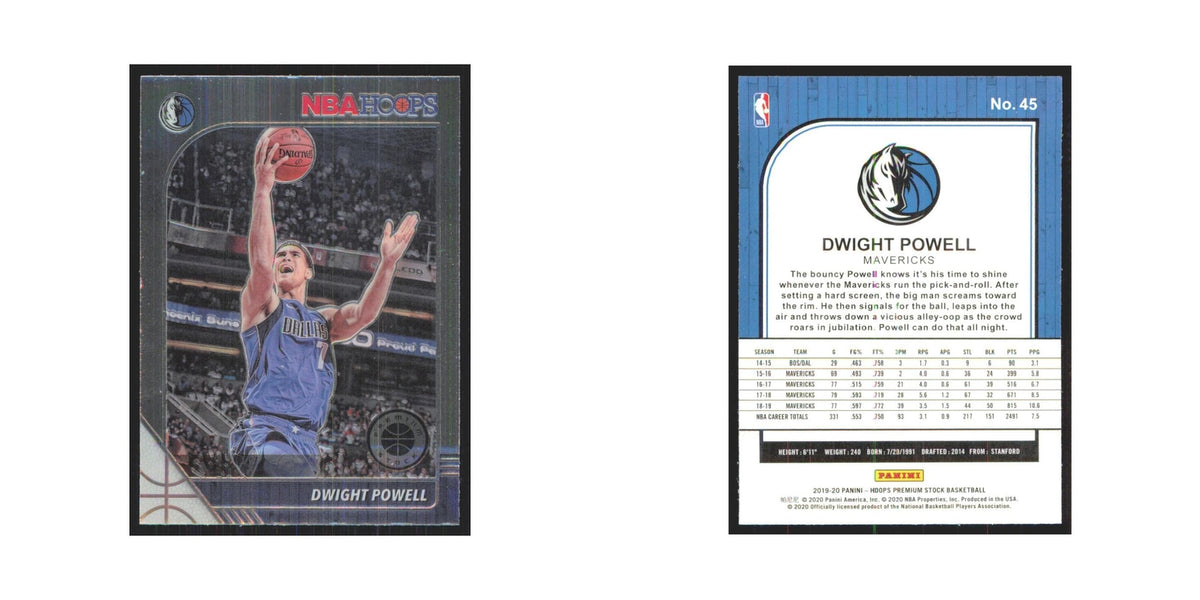 Dwight Powell 2019 NBA Hoops Premium #45 Dallas Mavericks Basketball Card NM