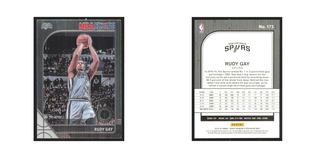 Rudy Gay 2019 NBA Hoops Premium #173 San Antonio Spurs Basketball Card NM