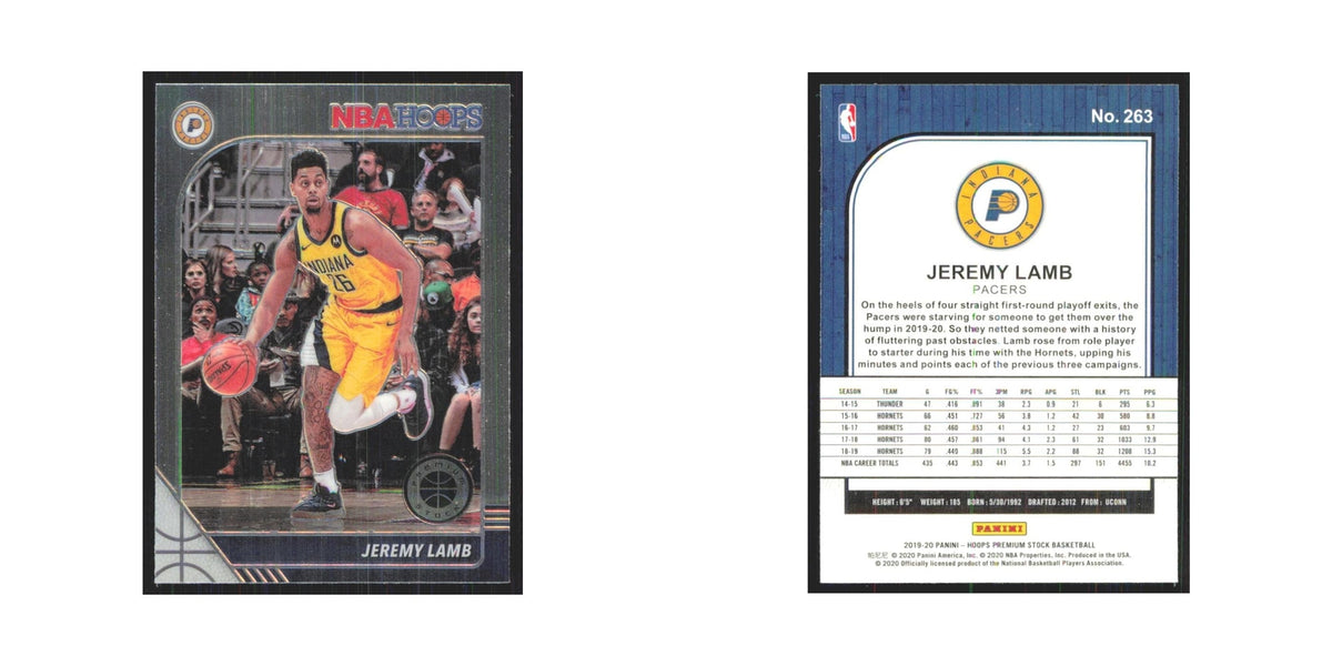 Jeremy Lamb 2019 NBA Hoops Premium #263 Indiana Pacers Basketball Card NM