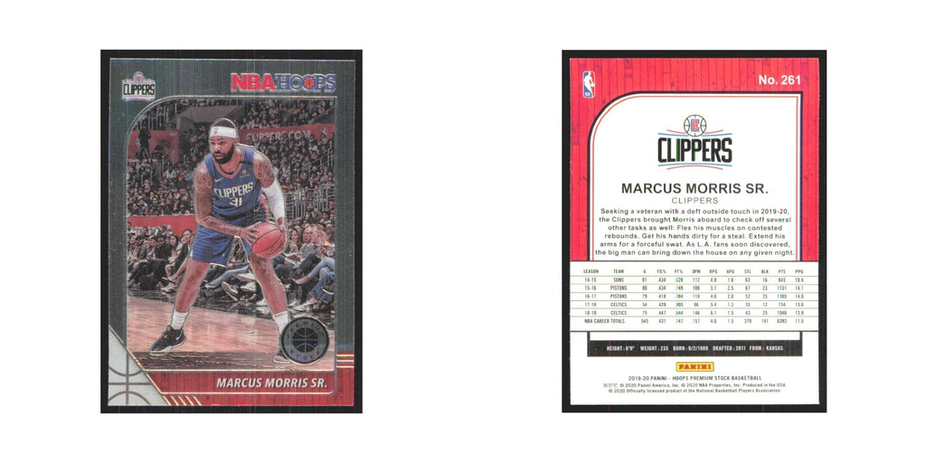 Marcus Morris 2019 NBA Hoops Premium #261 Los Angeles Clippers NM